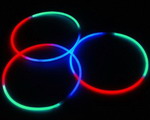 Red Blue Green Tri-Color Glow Necklaces
