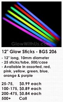 Bright Color Safety Glow Stick with 3-Year Shelf Life GlowWithUs Brand Glow 12-14 Hrs 25 6” Industrial Grade Yellow Light Sticks Glow Sticks Bulk Wholesale 