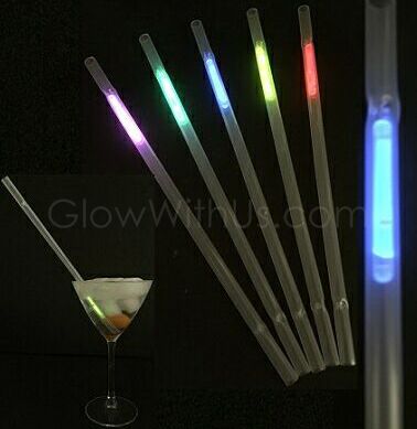 FlashingBlinkyLights Glow Stick Drinking Straws (Set of 25)