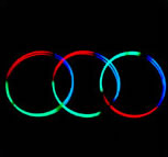 8 Inch Tri-Color Glow Bracelets